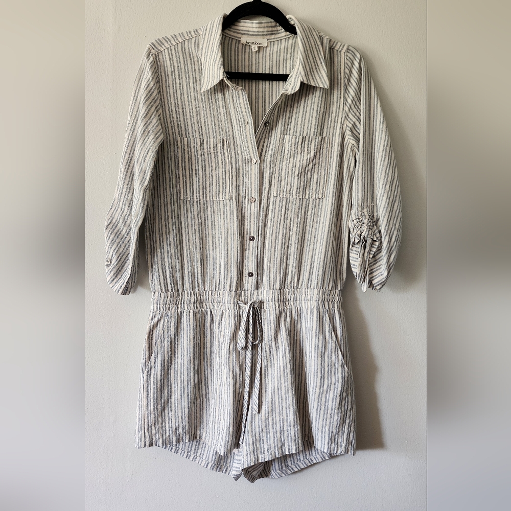 Striped Button-Up Jumper